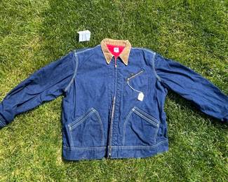 NOTICE: THE LEE JACKETS ARE BEING SOLD ON A BIDDING SYSTEM - place your max bid on #1 - #13 in person or by calling 989-600-8192
13 Lee denim jackets - Three are unlined
Four are quilted lining 
Six are flannel lined 