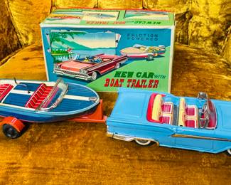 New car boat trailer ton toy with box.