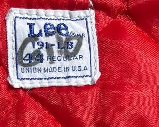 NOTICE: THE LEE JACKETS ARE BEING SOLD ON A BIDDING SYSTEM - place your max bid on #1 - #13 in person or by calling 989-600-8192
13 Lee denim jackets - Three are unlined
Four are quilted lining 
Six are flannel lined 