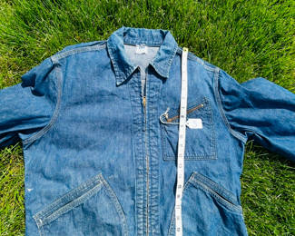 NOTICE: THE LEE JACKETS ARE BEING SOLD ON A BIDDING SYSTEM - place your max bid on #1 - #13 in person or by calling 989-600-8192
13 Lee denim jackets - Three are unlined
Four are quilted lining 
Six are flannel lined 