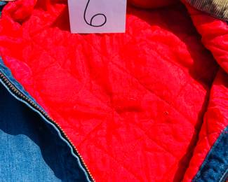NOTICE: THE LEE JACKETS ARE BEING SOLD ON A BIDDING SYSTEM - place your max bid on #1 - #13 in person or by calling 989-600-8192
13 Lee denim jackets - Three are unlined
Four are quilted lining 
Six are flannel lined 