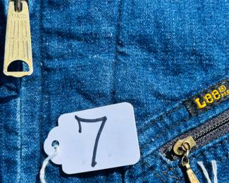 NOTICE: THE LEE JACKETS ARE BEING SOLD ON A BIDDING SYSTEM - place your max bid on #1 - #13 in person or by calling 989-600-8192
13 Lee denim jackets - Three are unlined
Four are quilted lining 
Six are flannel lined 