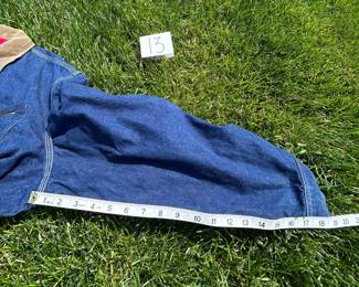 NOTICE: THE LEE JACKETS ARE BEING SOLD ON A BIDDING SYSTEM - place your max bid on #1 - #13 in person or by calling 989-600-8192
13 Lee denim jackets - Three are unlined
Four are quilted lining 
Six are flannel lined 