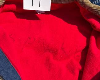 NOTICE: THE LEE JACKETS ARE BEING SOLD ON A BIDDING SYSTEM - place your max bid on #1 - #13 in person or by calling 989-600-8192
13 Lee denim jackets - Three are unlined
Four are quilted lining 
Six are flannel lined 