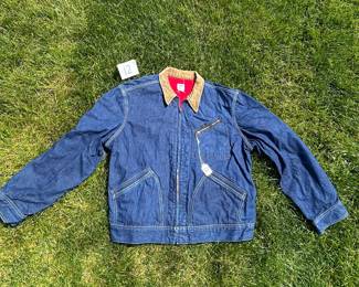 NOTICE: THE LEE JACKETS ARE BEING SOLD ON A BIDDING SYSTEM - place your max bid on #1 - #13 in person or by calling 989-600-8192
13 Lee denim jackets - Three are unlined
Four are quilted lining 
Six are flannel lined 