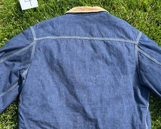 NOTICE: THE LEE JACKETS ARE BEING SOLD ON A BIDDING SYSTEM - place your max bid on #1 - #13 in person or by calling 989-600-8192
13 Lee denim jackets - Three are unlined
Four are quilted lining 
Six are flannel lined 