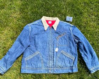 NOTICE: THE LEE JACKETS ARE BEING SOLD ON A BIDDING SYSTEM - place your max bid on #1 - #13 in person or by calling 989-600-8192
13 Lee denim jackets - Three are unlined
Four are quilted lining 
Six are flannel lined 