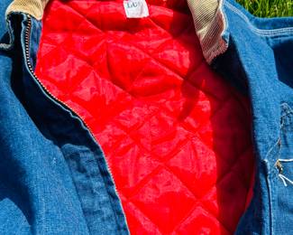 NOTICE: THE LEE JACKETS ARE BEING SOLD ON A BIDDING SYSTEM - place your max bid on #1 - #13 in person or by calling 989-600-8192
13 Lee denim jackets - Three are unlined
Four are quilted lining 
Six are flannel lined 