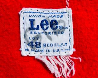 Jacket #8 
NOTICE: THE LEE JACKETS ARE BEING SOLD ON A BIDDING SYSTEM - place your max bid on #1 - #13 in person or by calling 989-600-8192
13 Lee denim jackets - Three are unlined
Four are quilted lining 
Six are flannel lined 