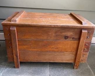Vintage wood trunk