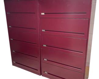 Two vintage file cabinets