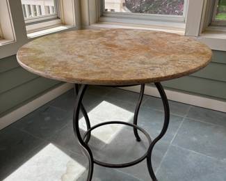 Crate and Barrel stone table
