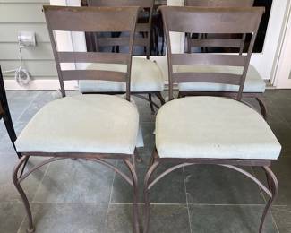 Metal Crate and Barrel Chairs