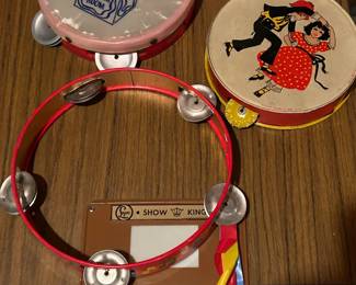Vintage Tambourines from the 1950's - Romper Room and Kirchof