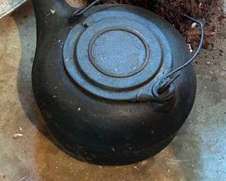 Antique Cast Iron Kettle