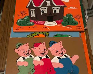 Multiple Wooden Tray Puzzles from the 1950's and 1960's