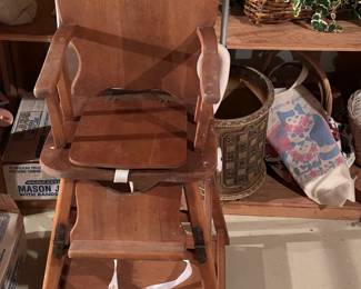 Antique Wooden High Chair