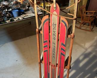 1950's Silver Streak Wooden Sled by Garton Toy Company