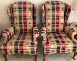 Pair of Matching Wingback Arm Chairs