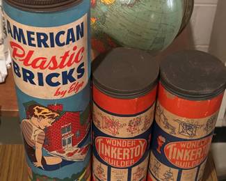 American Plastic Bricks by Elgo and Tinker Toy Sets