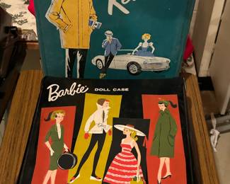 1962 Ken Doll Ponytail Carrying Case and 1961 Barbie Doll Ponytail Carrying Case