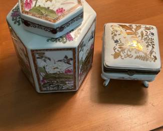 Porcelain Decorative Items and Ginger Jar