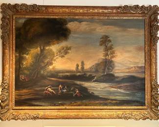 Large Original Signed Artwork in Gold Frame