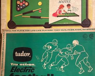 Mattel Magnetel Game and Tudor Tru-Action Electric Football Game