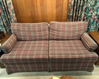 Ethan Allen Plaid Couch
