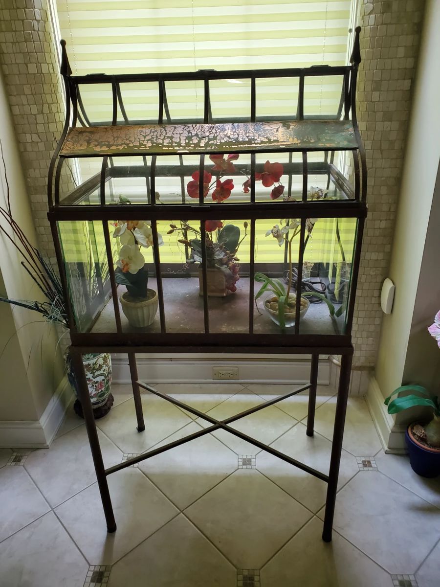 Rare! Brass Terrarium antique! Lovely.