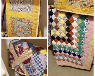 Stunning, large quilts in good shape.