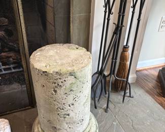 Plant stand, fireplace tools
