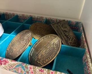 Brass belt buckles