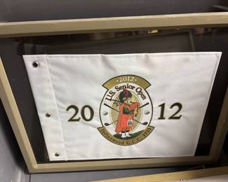 US Senior Open golf flag framed