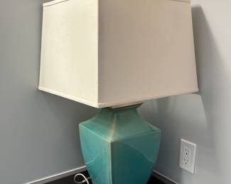 Beautiful large teal lamp