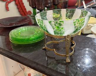 Art deco bowl / stand