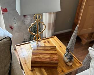 End table, lamp