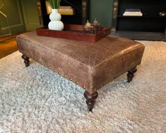 Leather ottoman / coffee table