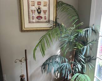 Plant, art, vintage stand