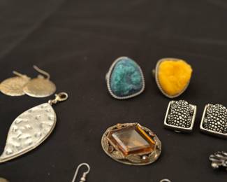Rings, earrings, pendants 