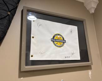 PGA national golf flag framed