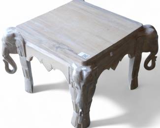 Late 20th Century Cerused Wood Elephant Table