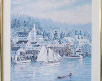 Framed Art Print of Maine by Richard C. Hasenfus