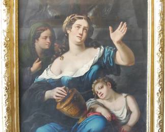 Roman School 18th Century Painting w/ Gilded Frame