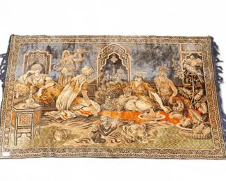 Machine-Made Mughal-Inspired Mid-20th Century Tapestry
