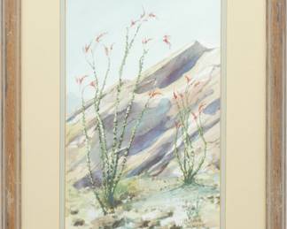 Framed R. Schepe Watercolor Landscape, Signed, 1999