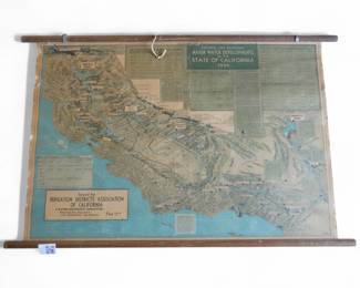 1949 California Water Developments Map by Lenoir