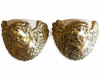 Mid-20th Century Neoclassical Cherub Wall Sconces