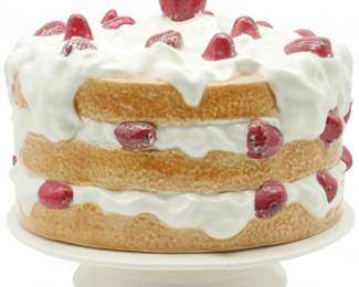 1980s Strawberry Shortcake Ceramic Cake Stand w/ Dome