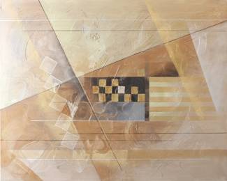 Abstract Geometric Acrylic Painting